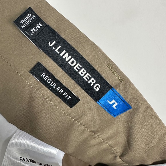 J Lindeberg Stan Regular Golf Pants 1697 Beige Tan Brown Mens Size 38 x‎ 32 NEW - Picture 2 of 16